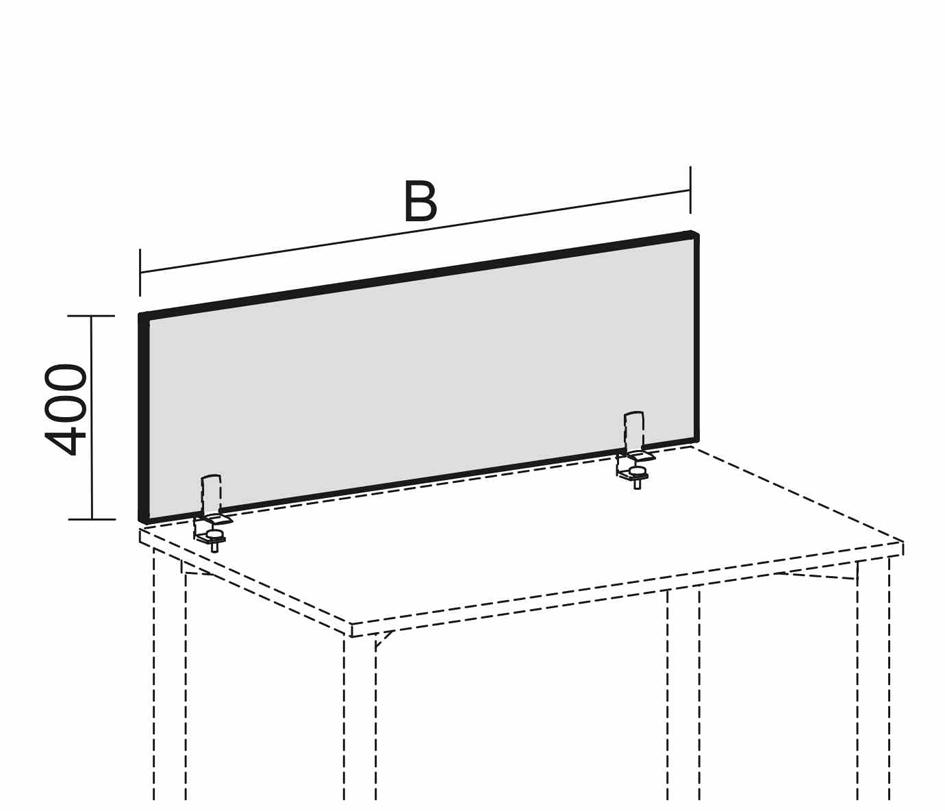 Gera Trennwand Pro verschiedene Module Technische Zeichnung 1 ZOOM