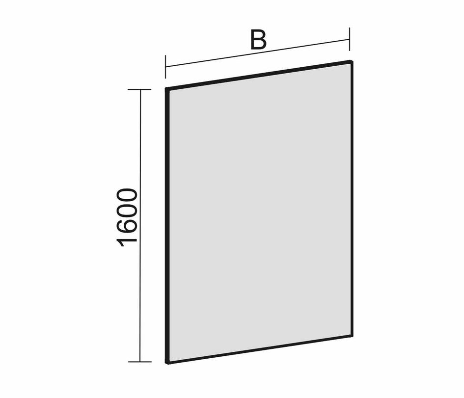 Gera Trennwand Pro verschiedene Module Technische Zeichnung 3 ZOOM