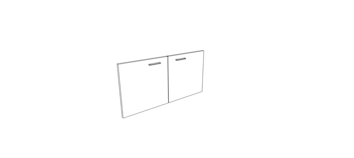 Quadrifoglio Doppel-Flügeltür für Raumteiler, Höhe x Breite 860 x 450 mm Technische Zeichnung 1 ZOOM