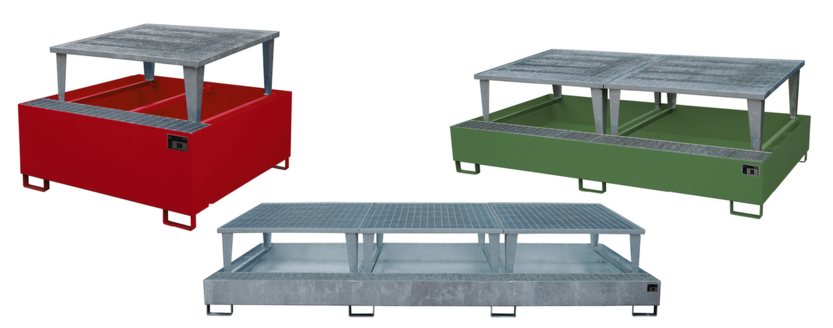 Auffangwanne mit Abfüllgestellen Standard 1 ZOOM