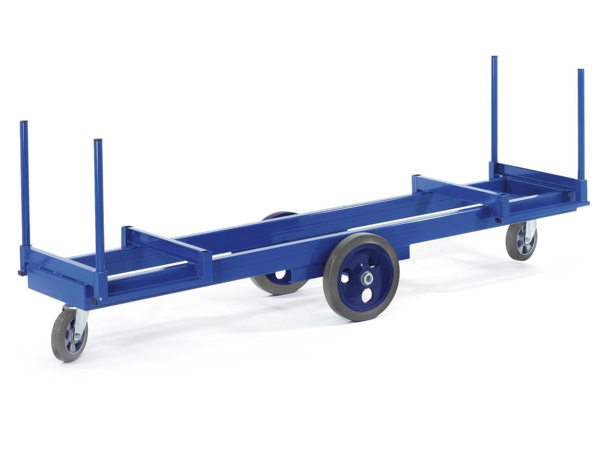 Rollcart Langmaterialwagen mit 2 Mulden und 4 Rungen, Traglast 2000 kg, Ladefläche 2500 x 600 mm Standard 1 ZOOM