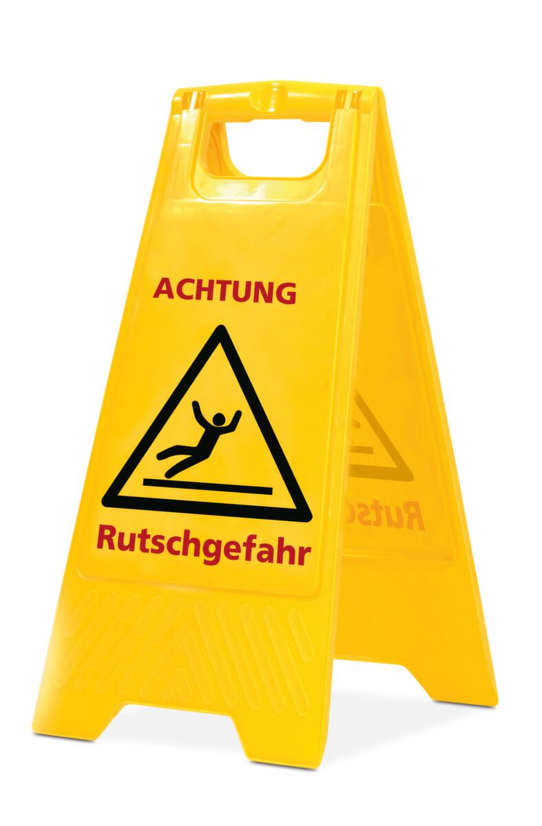 Warnkombischild "Achtung! Rutschgefahr", Bodenaufsteller Standard 1 ZOOM