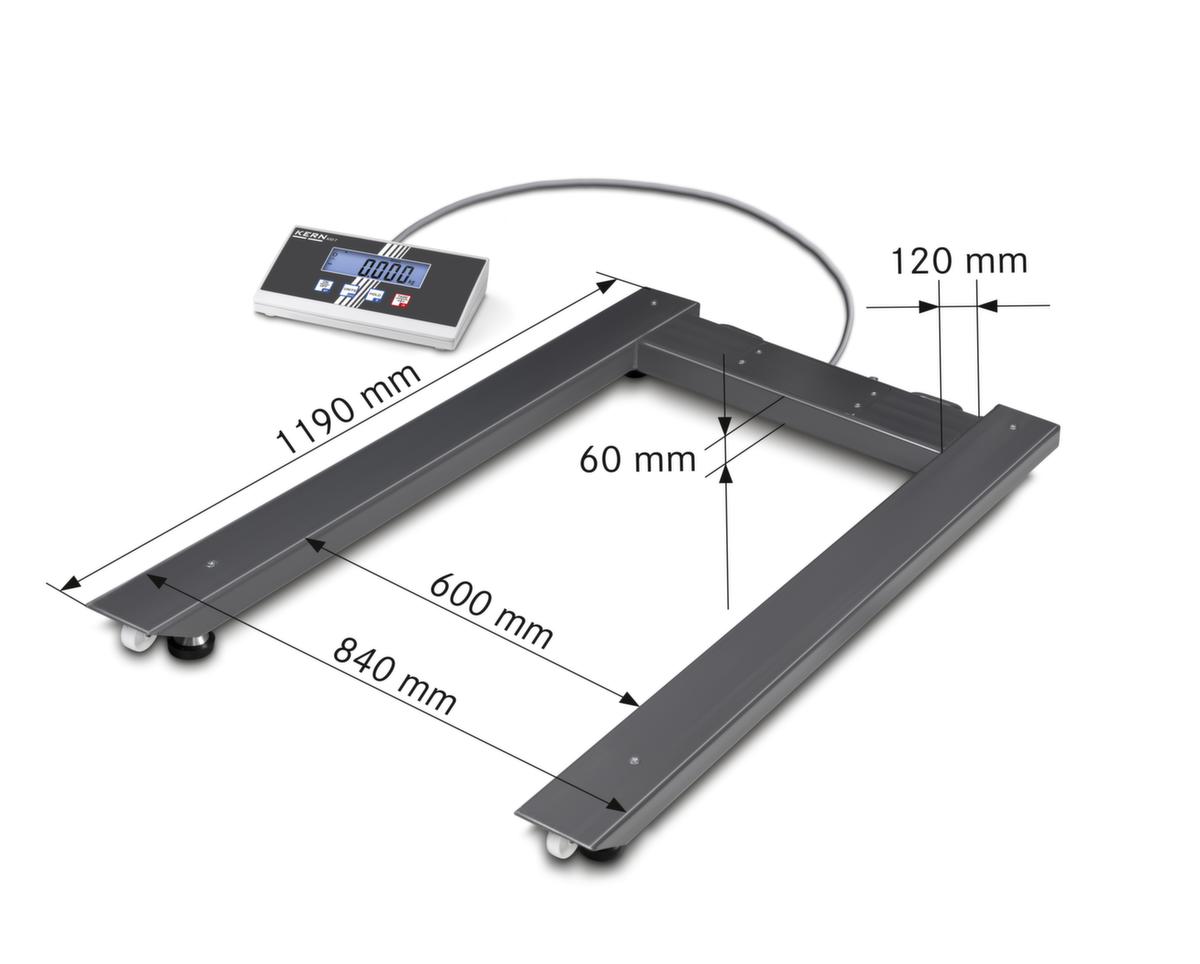 KERN Mobile Palettenwaage UIB mit Wägebereich bis 3000 kg Technische Zeichnung 1 ZOOM