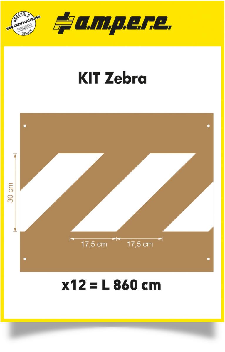 a.m.p.e.r.e. Schablonen-Set für Bodenmarkiergerät