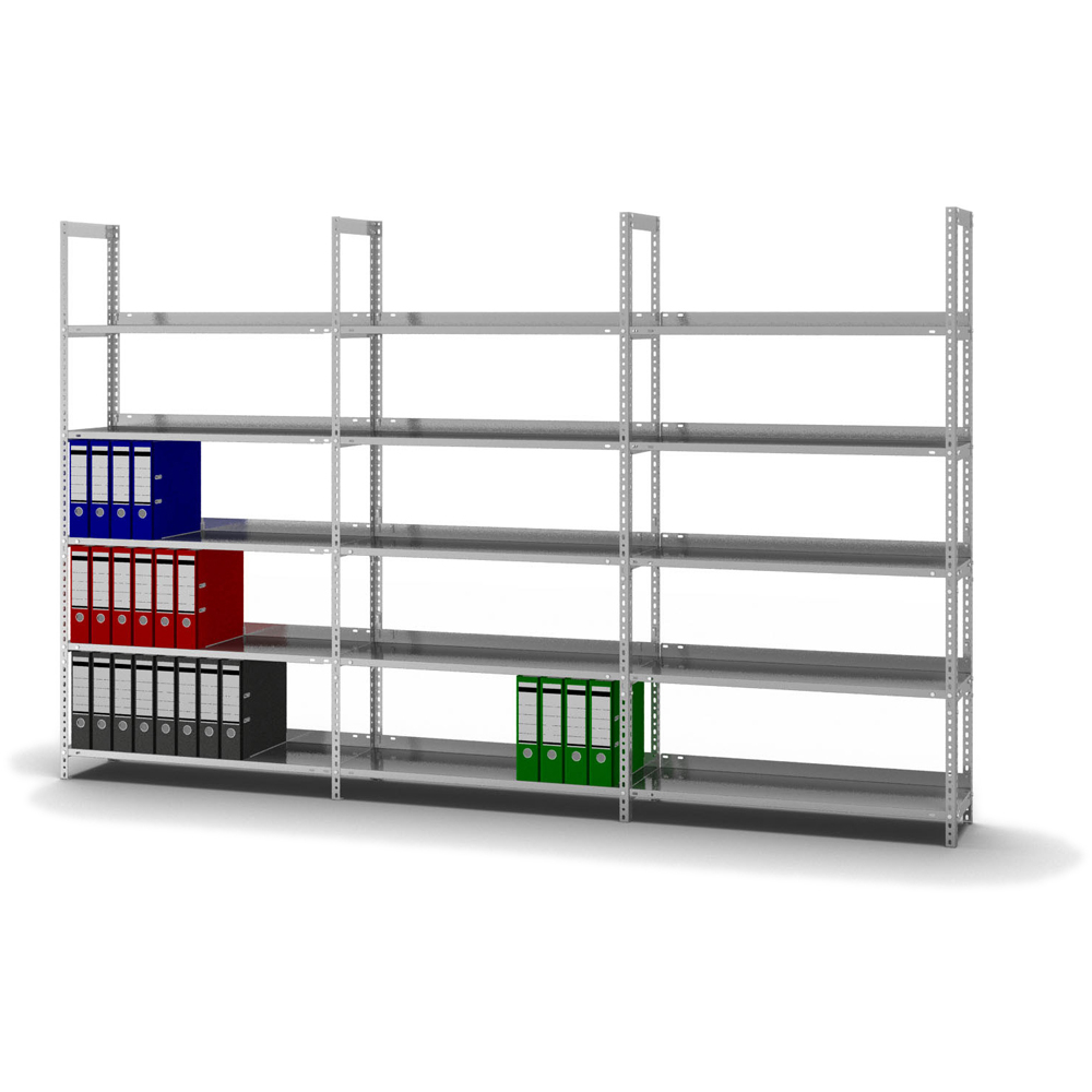 hofe Akten-Schraubregal Anbaufeld, 5 Böden, mit korrosionsschützender Zinkbeschichtung Standard 3 ZOOM