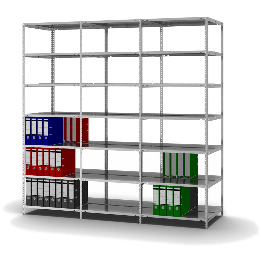 hofe Akten-Schraubregal Anbaufeld, 7 Böden, mit korrosionsschützender Zinkbeschichtung Standard 3 ZOOM