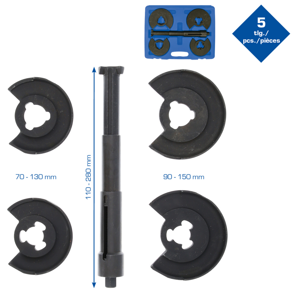 Brilliant Tools Teleskop-Innenfederspanner-Satz Standard 2 ZOOM