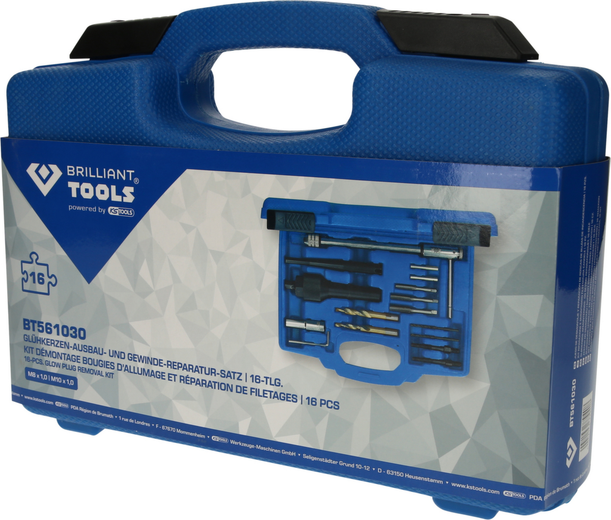 Brilliant Tools Glühkerzen-Ausbau- und Gewinde-Reparatur-Satz Standard 6 ZOOM