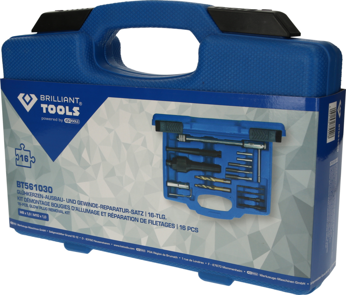 Brilliant Tools Glühkerzen-Ausbau- und Gewinde-Reparatur-Satz Standard 8 ZOOM