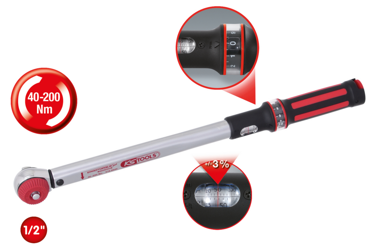 KS Tools 1/2" ERGOTORQUEprecision Standard 2 ZOOM