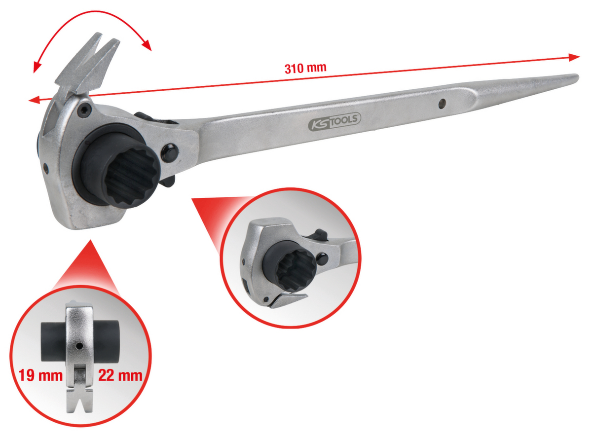 KS Tools 4 in 1 Gerüstbauschlüssel Standard 2 ZOOM