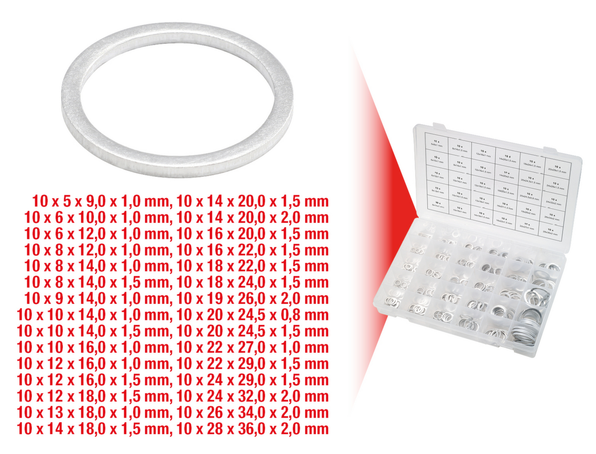 KS Tools Sortiment Alu-Dichtringe Standard 2 ZOOM