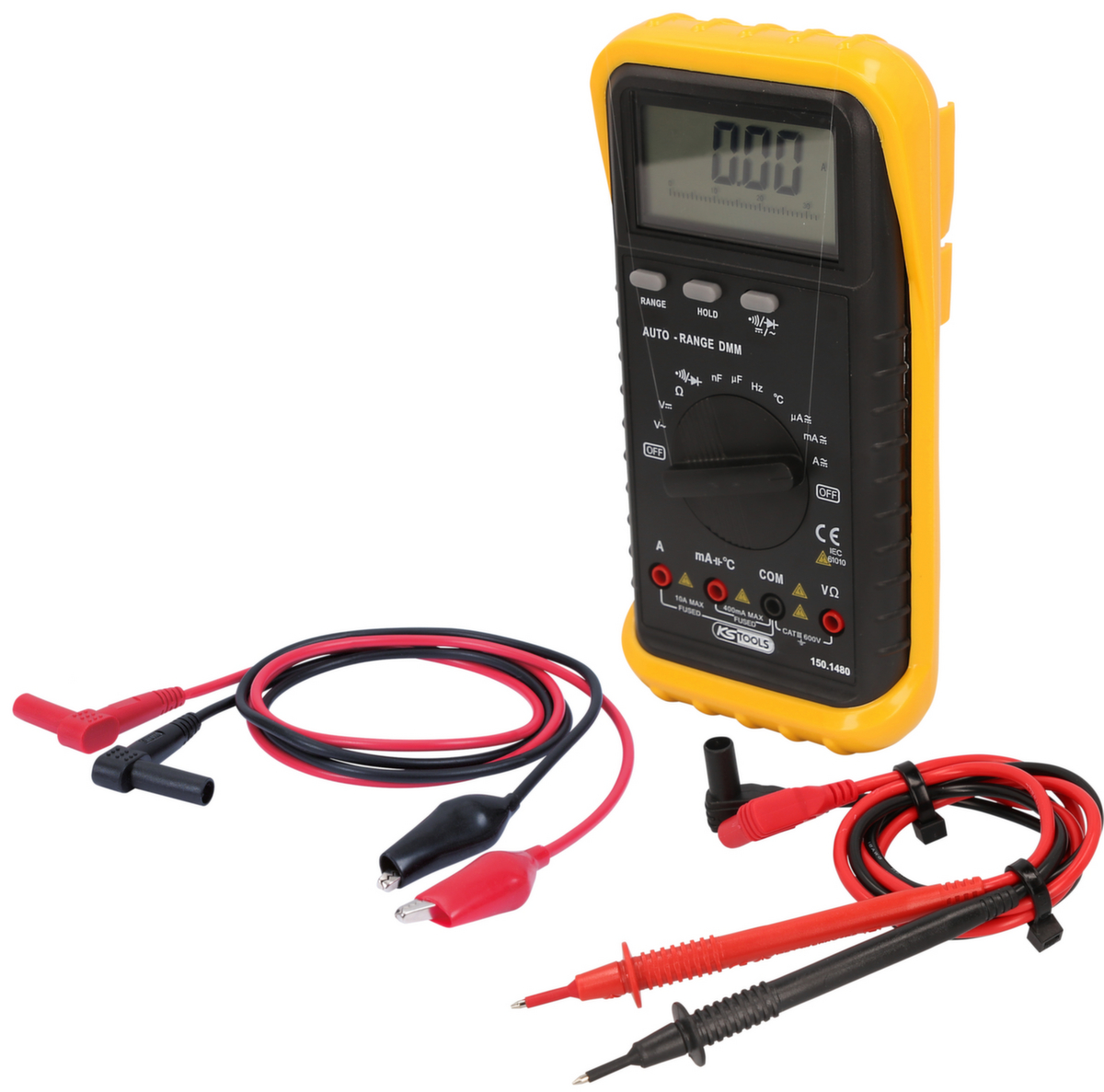 KS Tools Digital Multimeter inkl. Prüfspitzen und Krokodilklemmen Standard 3 ZOOM