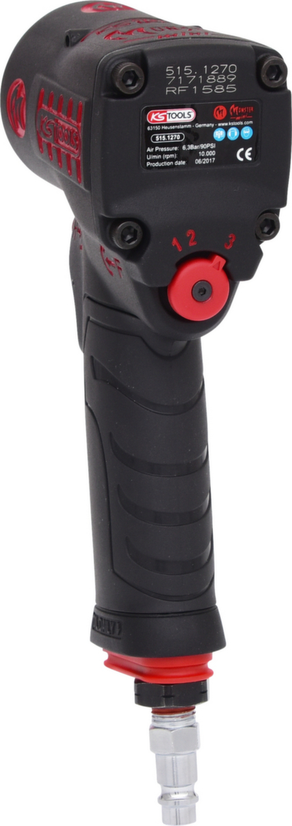 KS Tools 1/2" miniMONSTER Hochleistungs-Druckluft-Schlagschrauber 1.390 Nm Standard 3 ZOOM