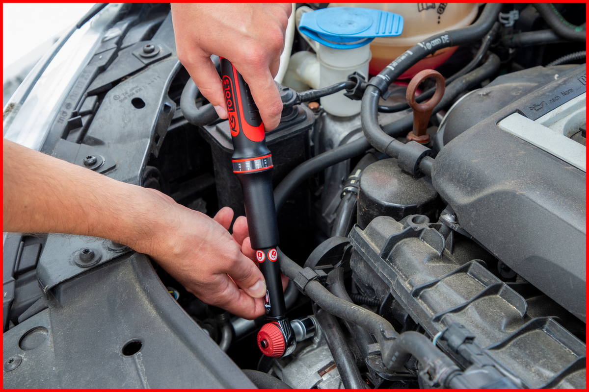 KS Tools 1/4" ERGOTORQUE®precision Ratschen-Drehmomentschlüssel Drehknopf Standard 4 ZOOM