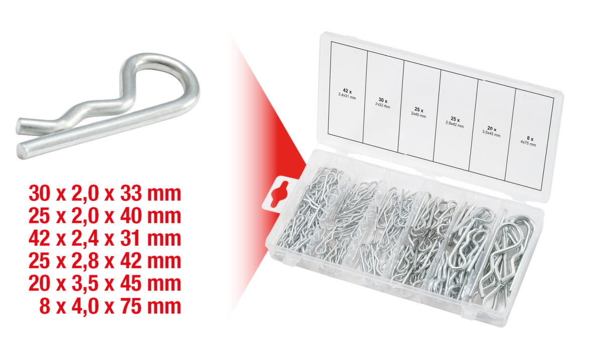 KS Tools Sortiment Federsplinte Standard 3 ZOOM