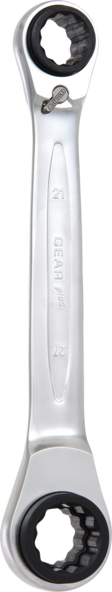 KS Tools 4 in 1 GEARplus umschaltbar Doppel-Ratschenringschlüssel Standard 4 ZOOM