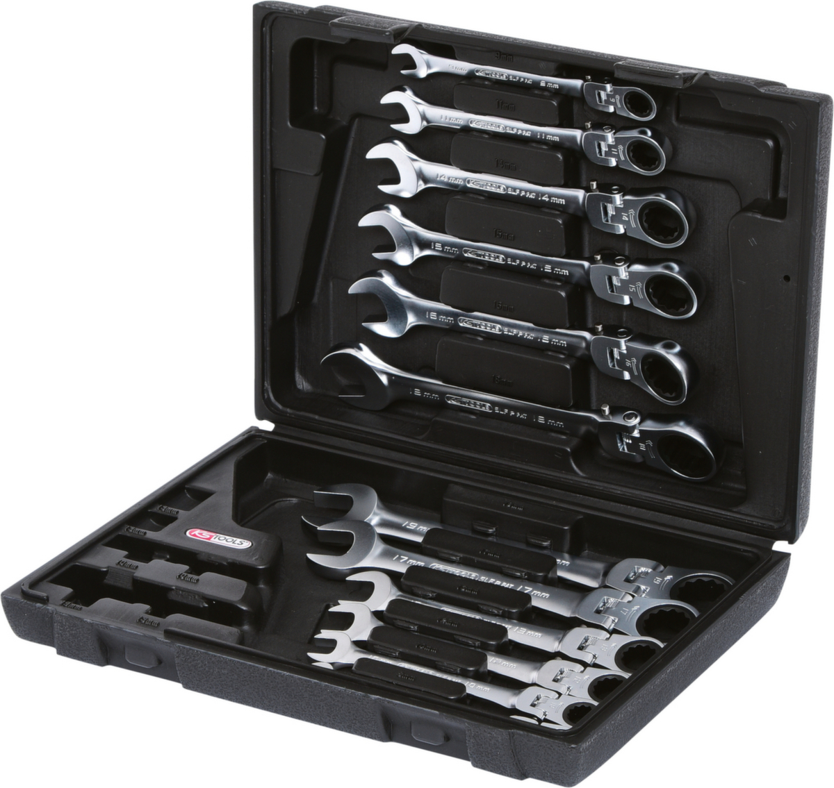 KS Tools GEARplus Gelenk-Ratschenringmaulschlüssel-Satz Standard 5 ZOOM