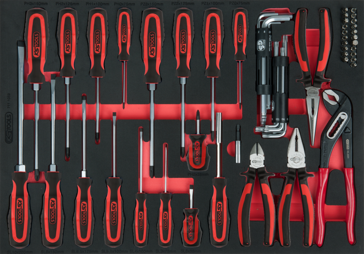 KS Tools Zangen- und Schraubendreher-Satz Standard 4 ZOOM