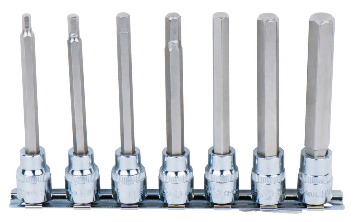 KS Tools 3/8" CHROMEplus Bit-Stecknuss-Satz Innensechskant Standard 2 ZOOM
