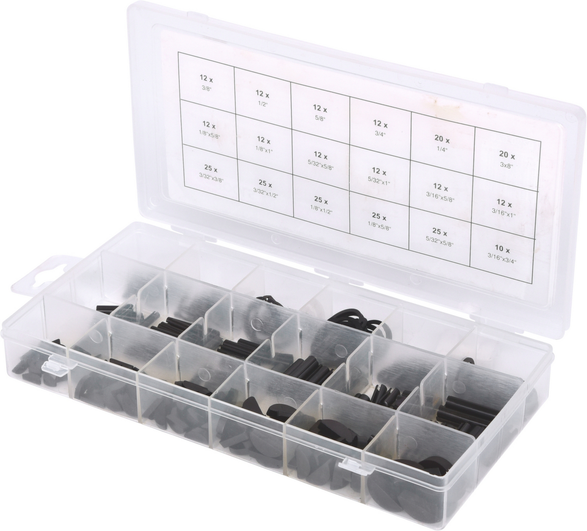 KS Tools Sortiment Spannstift/Seegering/Federkeile/E-Sicherungsring Standard 3 ZOOM