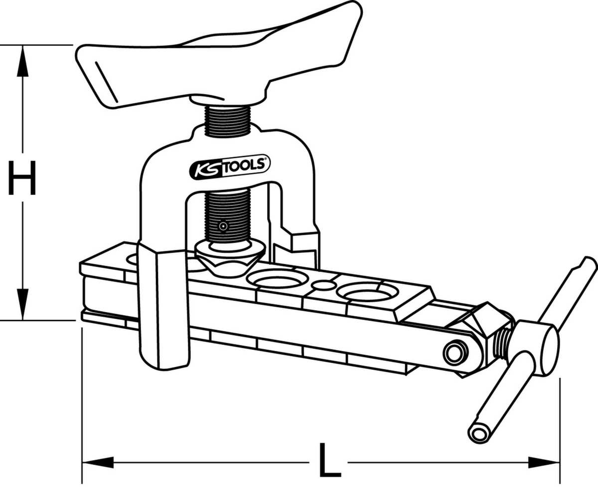 KS Tools Bördelgerät metrisch mit Schnellspannvorrichtung Standard 3 ZOOM