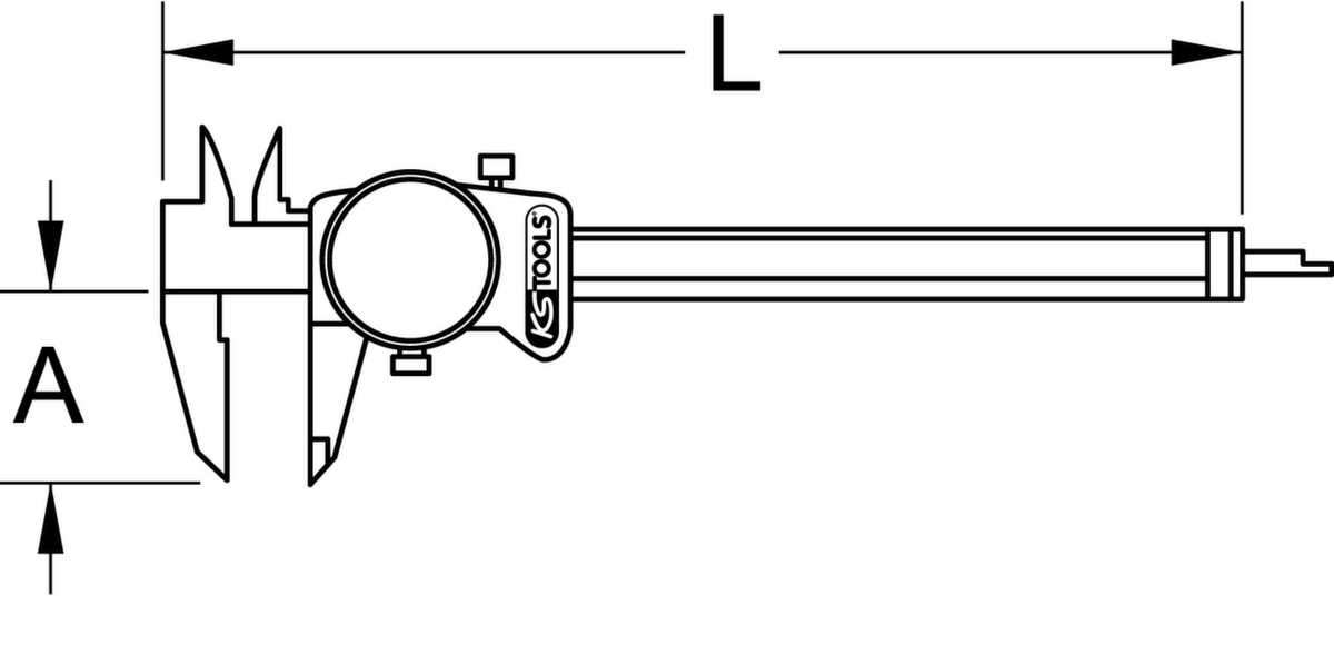 KS Tools Uhren-Messschieber Standard 3 ZOOM