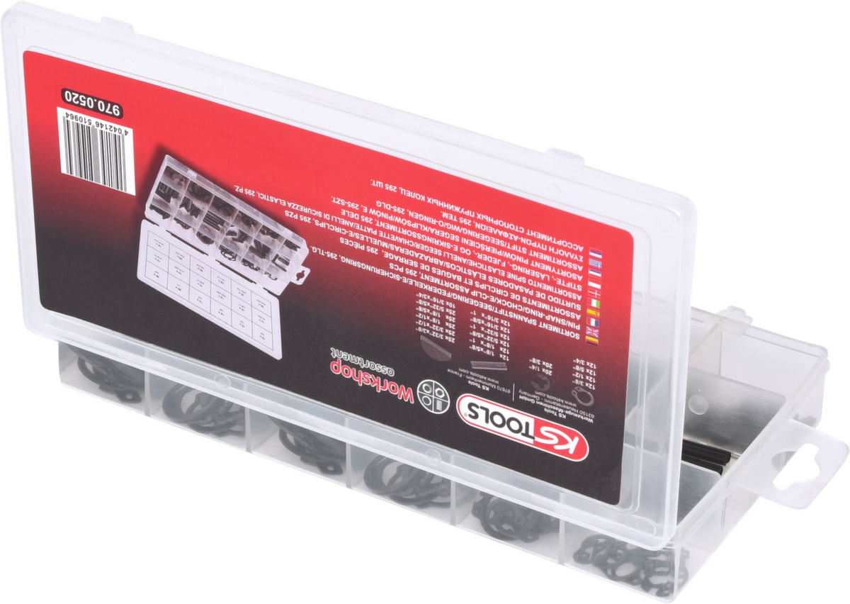 KS Tools Sortiment Spannstift/Seegering/Federkeile/E-Sicherungsring Standard 5 ZOOM