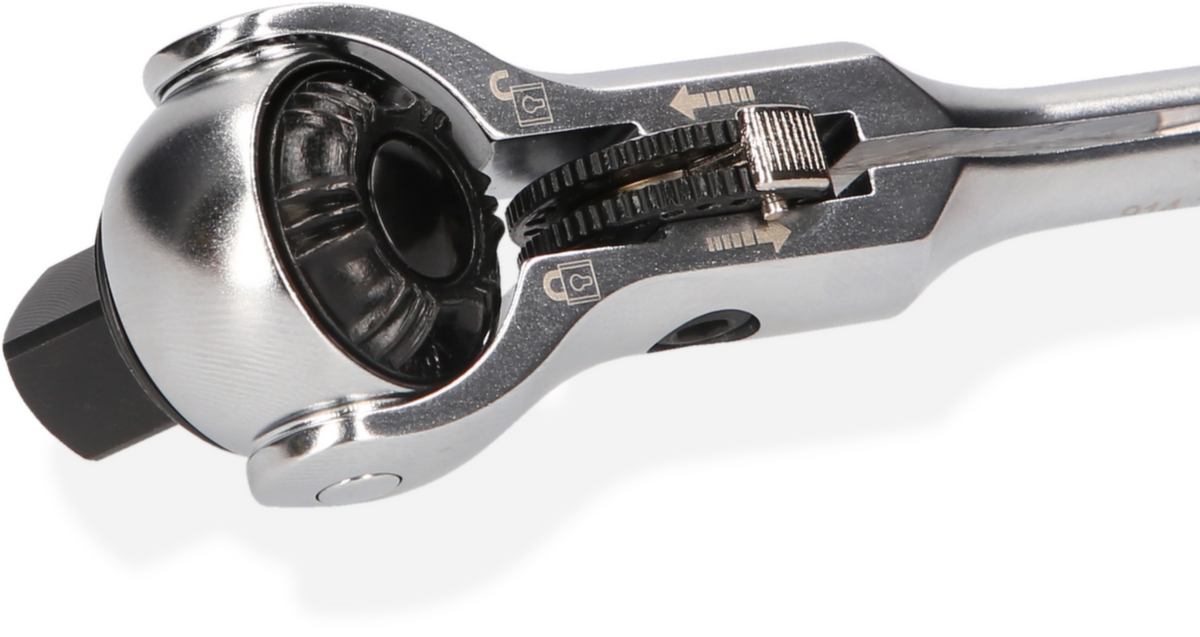 KS Tools 1/4" MODIFIX Mini-T-Griff-Schwenkkopf-Knarre Standard 6 ZOOM