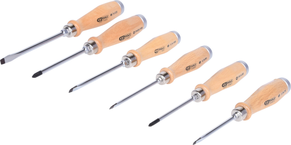 KS Tools ERGOTORQUE WOODmax Schlag-Schraubendreher-Satz Standard 7 ZOOM