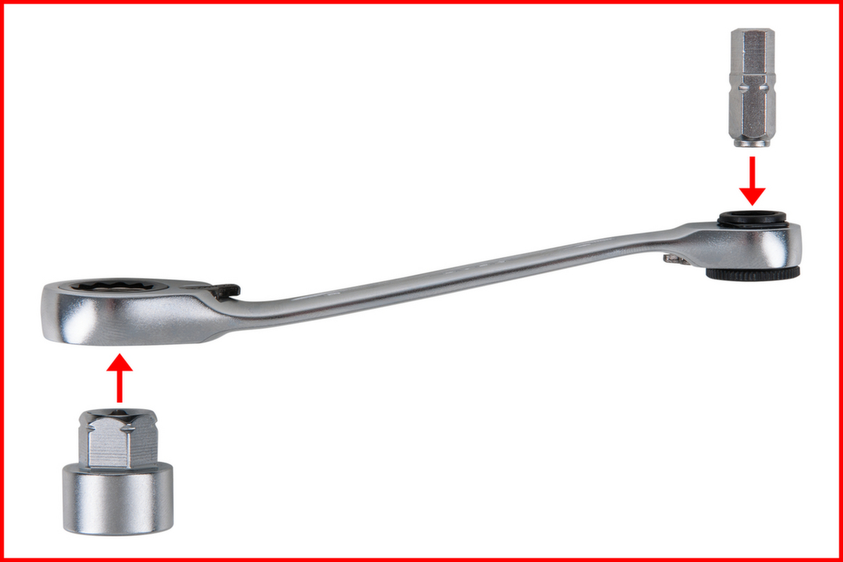 KS Tools 1/4" + 11 mm Durchgangs-Steckschlüssel- und Bit-Satz Standard 7 ZOOM