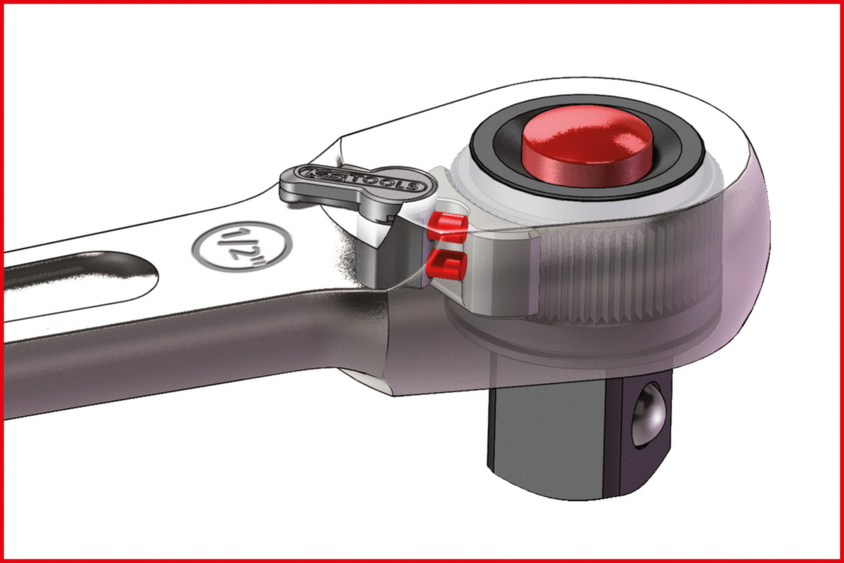 KS Tools 1/4" SlimPOWER Umschaltknarre Standard 7 ZOOM