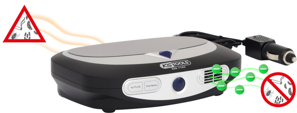 KS Tools Plasma-Luftreiniger mit Ionisator-Technik Standard 8 ZOOM
