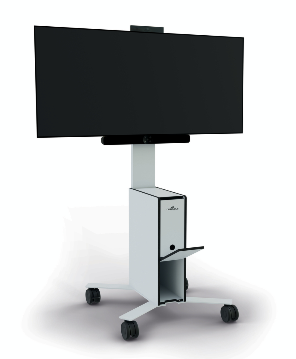 Durable Fahrbarer TV-Tisch COWORKSATION®, Höhe x Breite x Tiefe 1292 x 572 x 574 mm Milieu 2 ZOOM