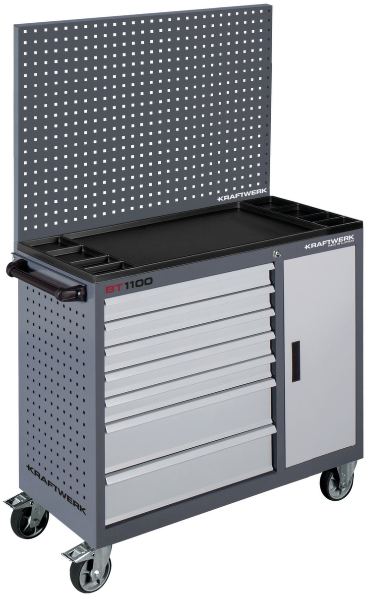 KRAFTWERK® Werkstattwagen BT1100 60/40 7 Schubladen + 1 Schrank Milieu 2 ZOOM