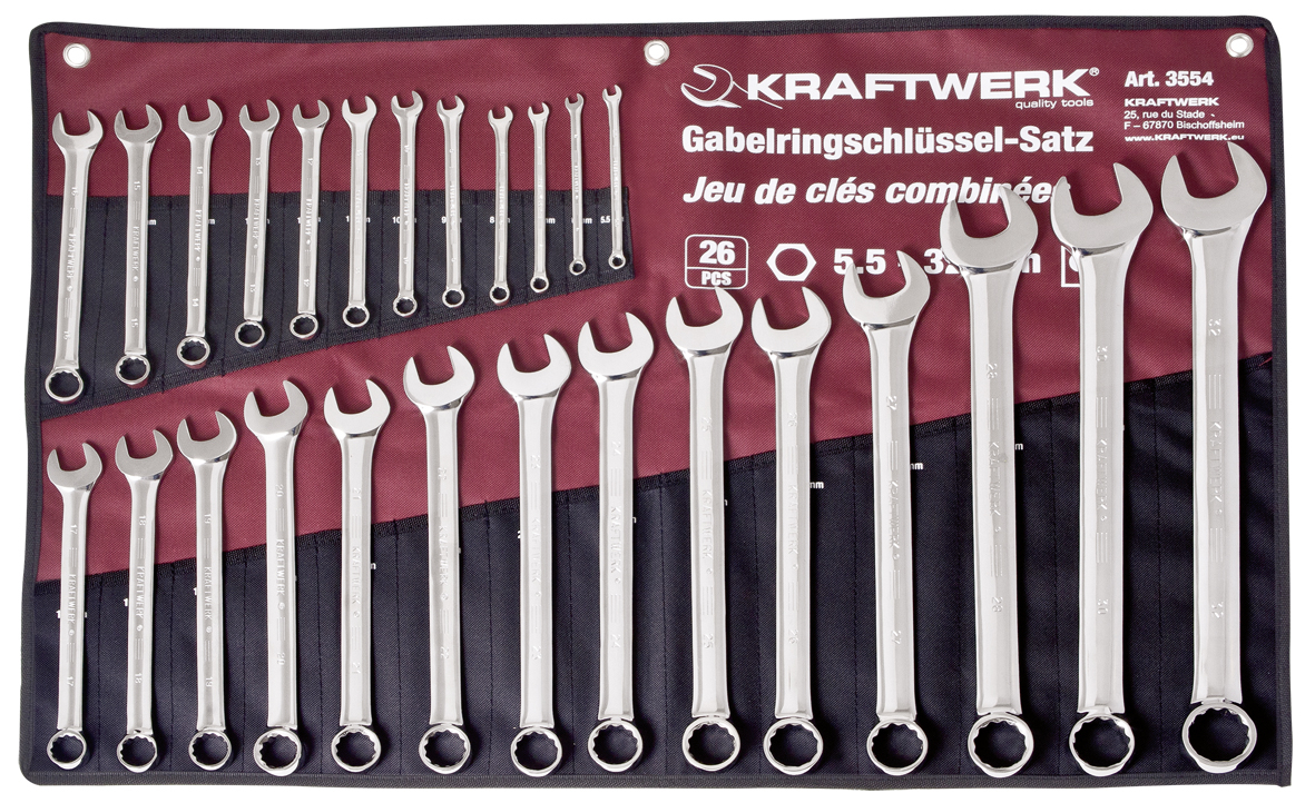 KRAFTWERK® 26-t. Gabelringschl.satz 5-32mm Rollt. Standard 1 ZOOM