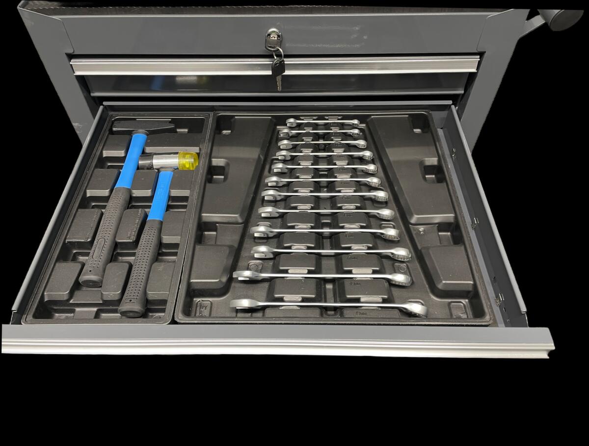 UDOBÄR Abschließbarer Werkzeugwagen mit umfangreichem Werkzeugsortiment, 5 Schublade(n) Detail 3 ZOOM