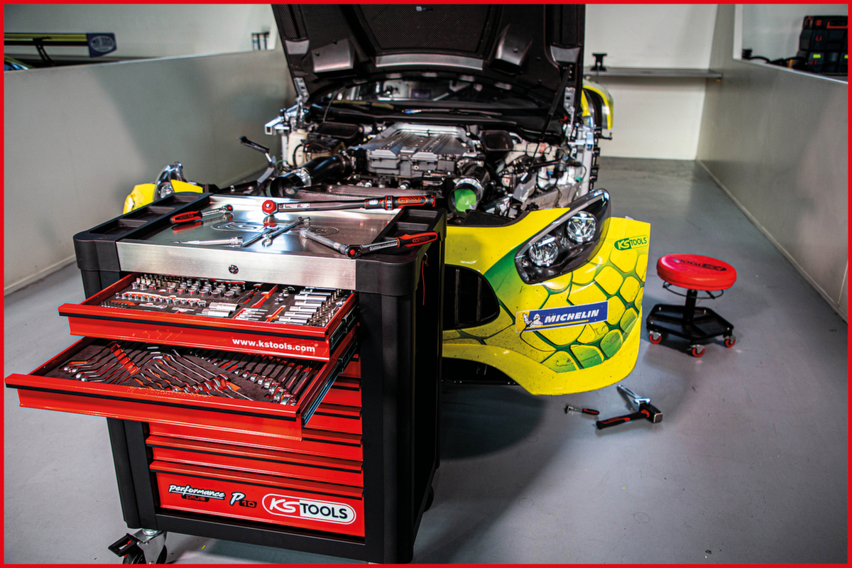 KS Tools Performanceplus Werkstattwagen-Satz P10 mit 423 Werkzeugen für 6 Schubladen Milieu 2 ZOOM