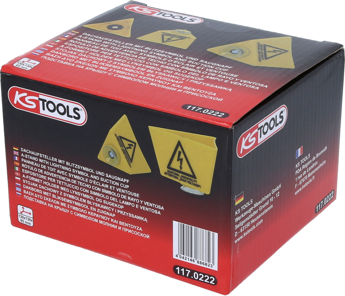 KS Tools Dachaufsteller mit Blitzsymbol und Saugnapf Standard 4 ZOOM