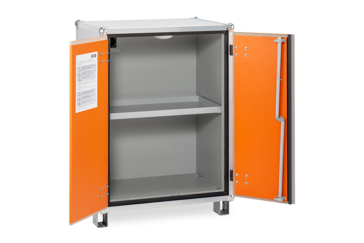 Cemo Explosionsgeschützter Lithium-Ionen-Lagerschrank lockEX 8/10 unterfahrbar, Höhe x Breite x Tiefe 1110 x 800 x 660 mm Standard 3 ZOOM