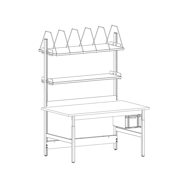 ERGO-line Komplettpacktisch Budget Technische Zeichnung 1 ZOOM