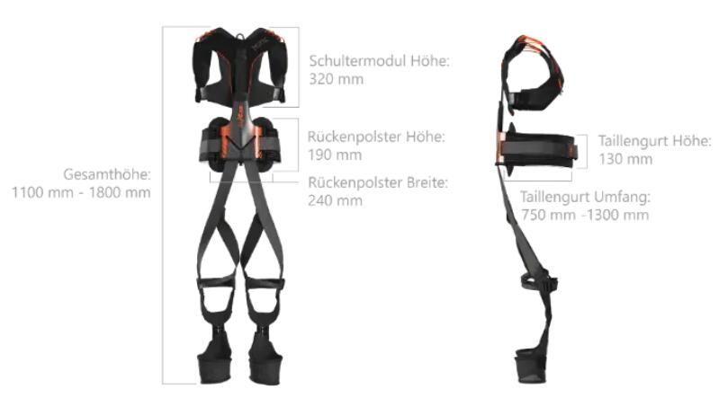 HUNIC Exoskelett SoftExo Lift Standard 8 ZOOM